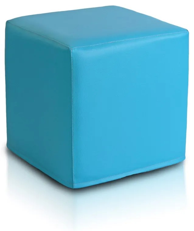 INTERMEDIC SK - Taburetka BLOCK 40x40 cm z ekokože | multifunkčný vak, podnožka, kocka Farba: E13 - Hnedá tmavá (Ekokoža)