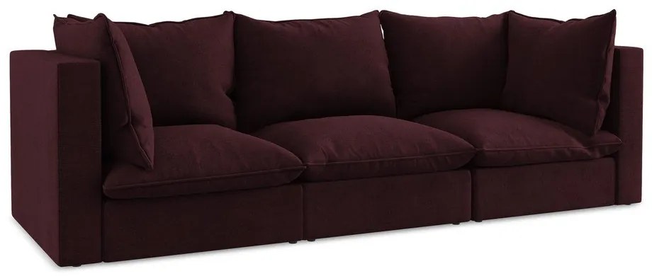 Vínovočervená pohovka 255 cm Manao – Makamii