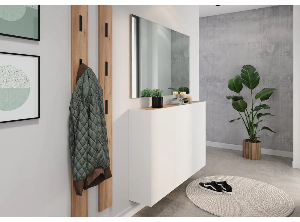 Biela závesná skrinka v dekore duba 138x87x25 cm Libbiano – Germania