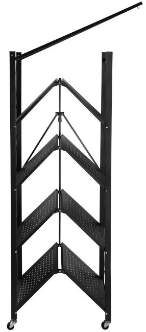 Pojazdný regál GESTEL 5 políc čierny