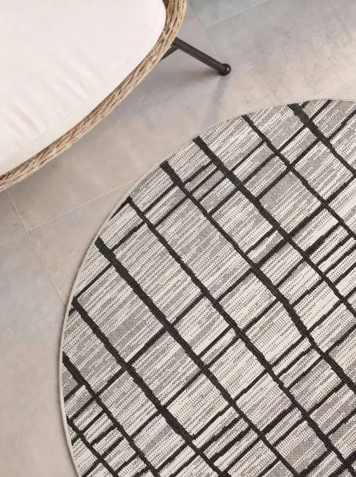 Koberec Ted Baker Haringey Crouch čierny / biely kruh