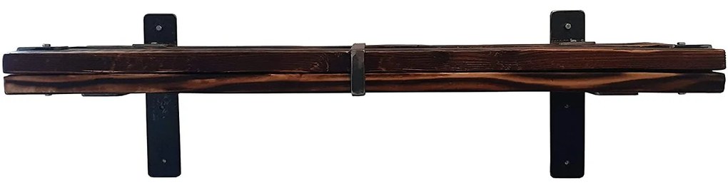 CHYRKA® Nástenná polica LEMBERG závesná polica nástenná doska drevená polica loft vintage bar priemyselný dizajn ručná práca drevo kov