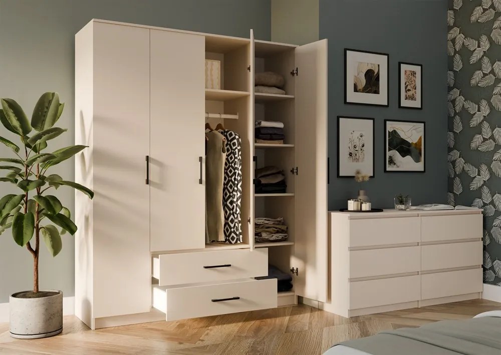 Šatníková skriňa Romana 160 cm kašmír