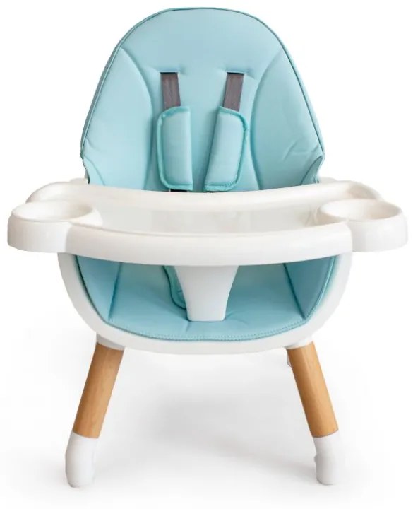 EcoToys Detská jedálenská stolička 2v1 a stôl, modrá, B0017-6 BLUE