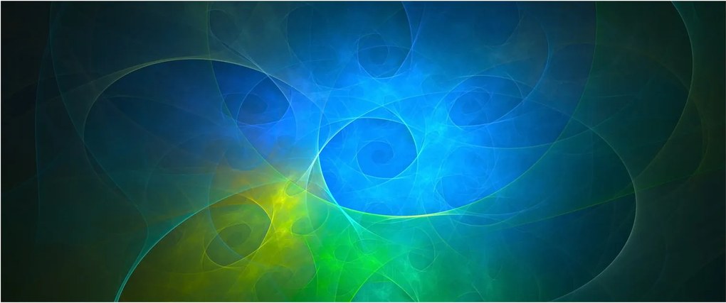 Obraz modrej abstrakcie (120x50 cm)