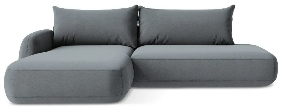 Sivomodrá rozkladacia rohová pohovka (ľavý roh/s leňoškou) Hale – Makamii