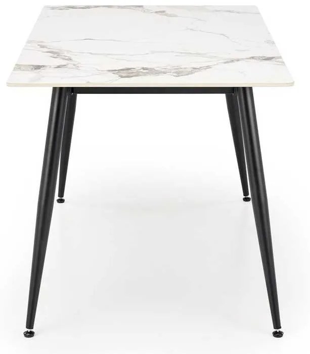 Jedálenský stôl Webster 140 cm, mramor / čierna