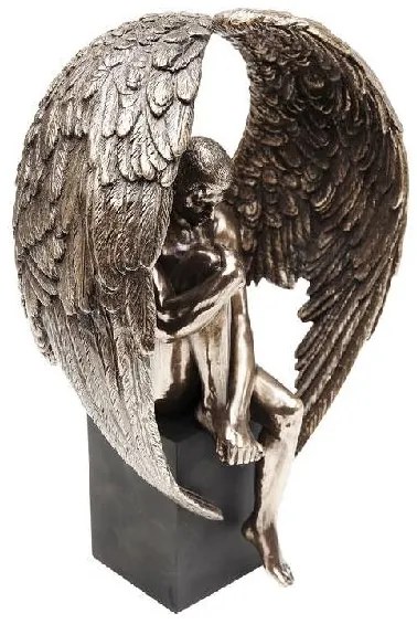 Nude Sad Angel dekorácia bronzová
