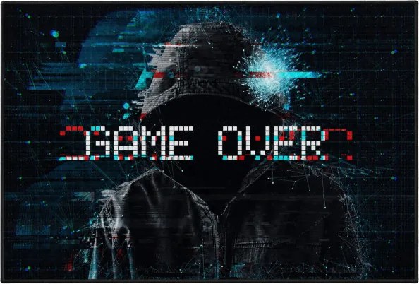 Protišmykový herný koberec Game Over