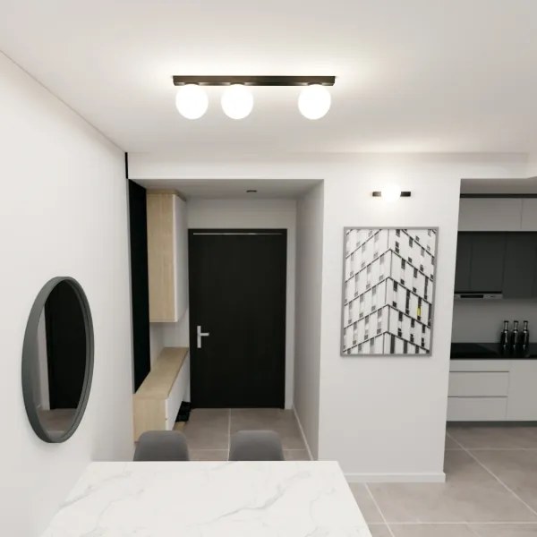 Stropné svietidlo FIT 3xE14/10W/230V čierna/biela