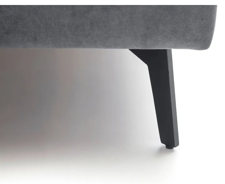 Antracitová čalúnená dvojlôžková posteľ s úložným priestorom s roštom 160x200 cm Lizzano – Meise Möbel