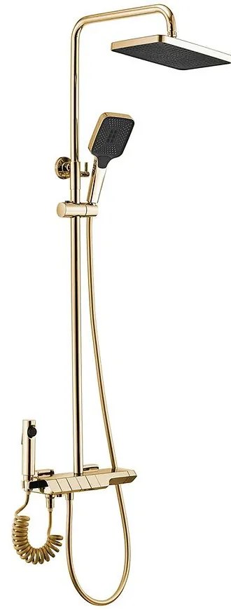 Sprchová sada s termostatom Rea Rob Zlatá