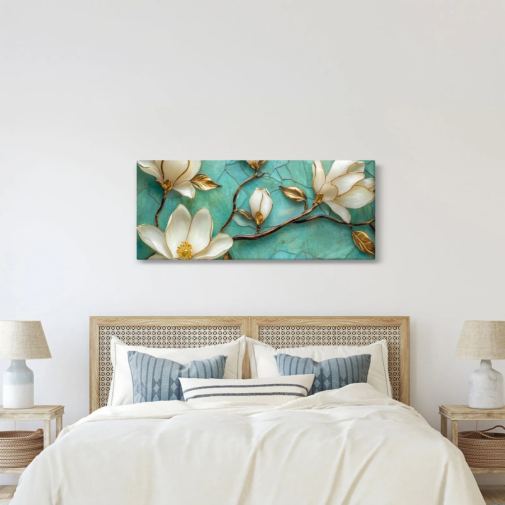 Obraz - 3D magnólia (120x50 cm)