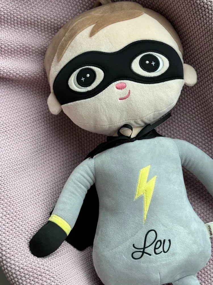 Mojkáč pre chlapcov Superhrdina XL 70 cm s menom Tomášek