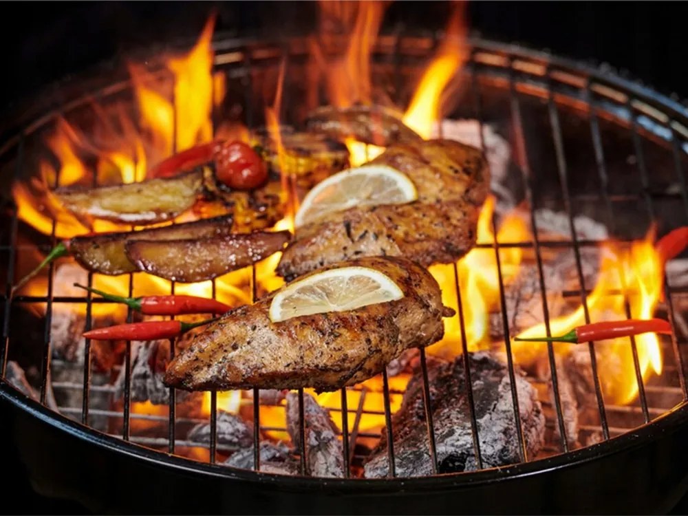 Verk 27095 BBQ gril na drevené uhlie, okrúhly 32 cm