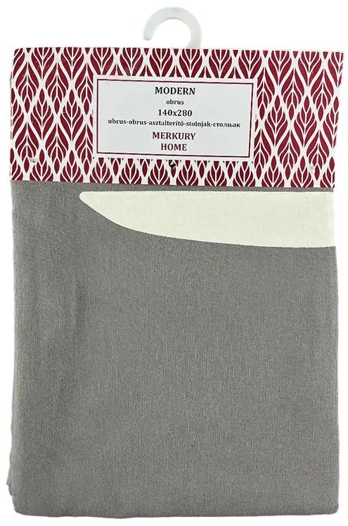 Bavlnený obrus MODERN šedý 140x280