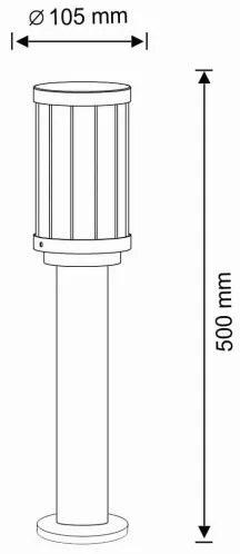 Vonkajšia lampa FIORD 1xE27/10W/230V IP44