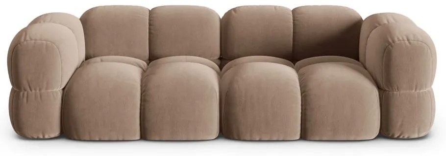 Hnedá zamatová pohovka 250 cm Loretto – Cosmopolitan Design