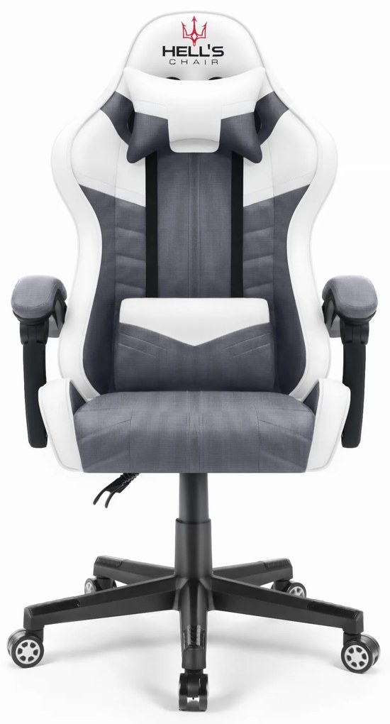 HELL´S Herné kreslo Hells Chair 1004 BLACK-WHITE MESH