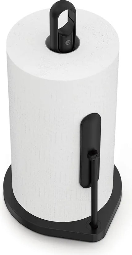 Matne čierny oceľový držiak na kuchynské utierky – simplehuman