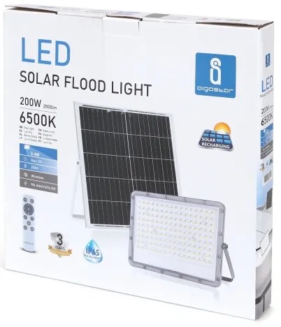 Aigostar - LED stmievateľný solárny reflektor LED/200W/3,4V IP65 + DO