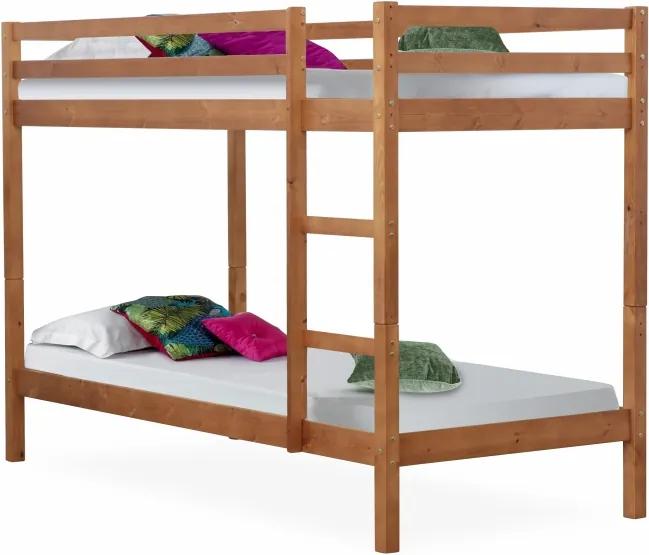 Patrová postel, borovicové dřevo světlehnědá, VERSO 0000213692 Tempo Kondela