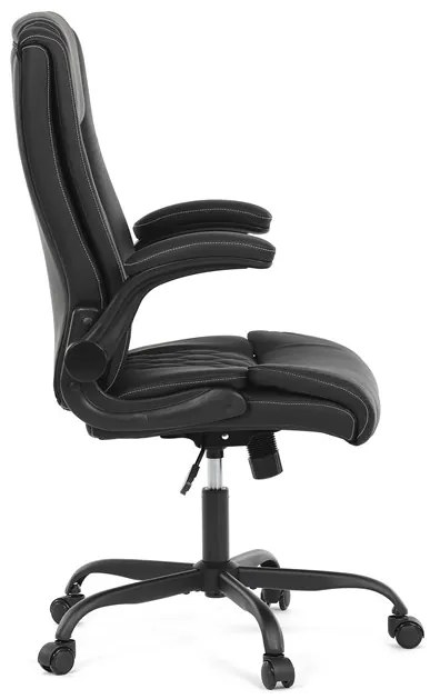 Autronic BONTEC Kancelárske kreslo, hojdací mechanizmus, čierna ekokoža, KA-Y344 BK Farba: Čierna