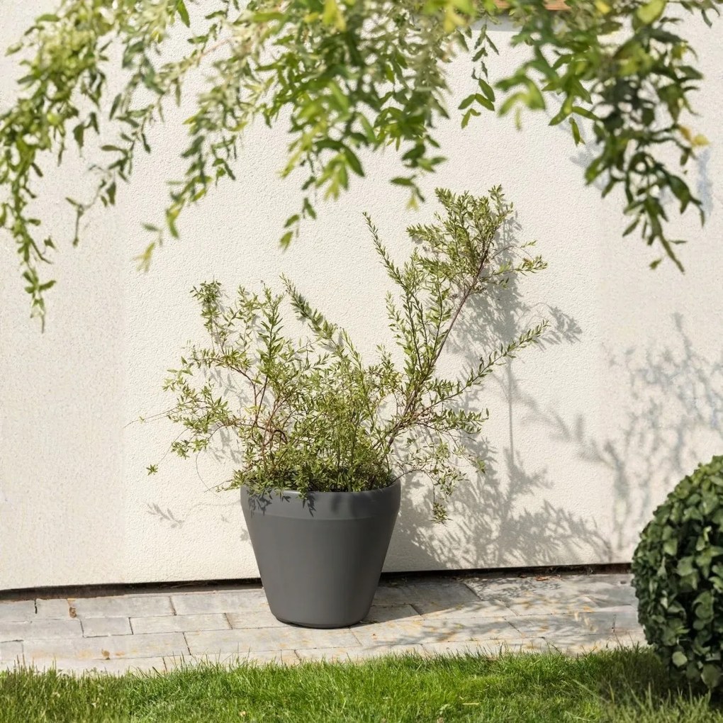 Sada 2 ks květináčů Purea 51,2x39,5/34,9x39,5 cm antracitová