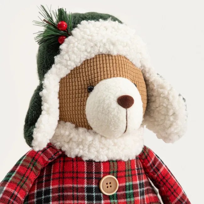 Vianočná dekorácia TARTAN medvedík 751677