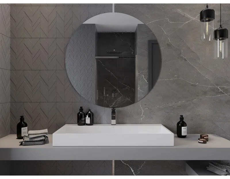 Mexen Alto, okrúhle kúpeľňové zrkadlo 100 cm, 9853-100-100-000-00