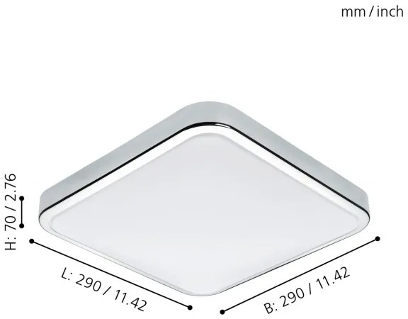 Eglo 96229 - LED Kúpeľňové svietidlo MANILVA LED/16W/230V IP44