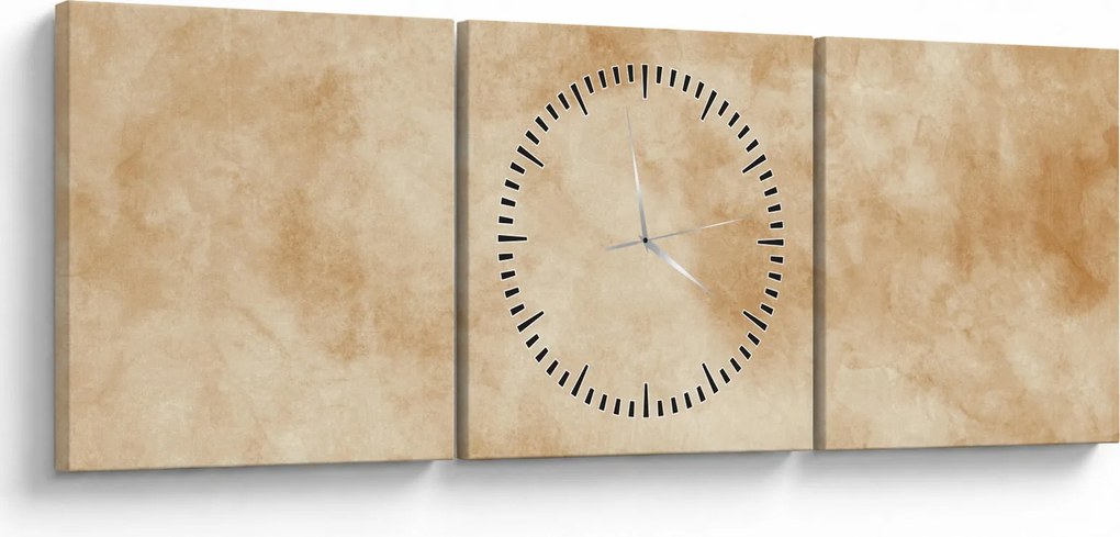Obraz - Starý papierový pergamen (s hodinami) (90x30 cm)