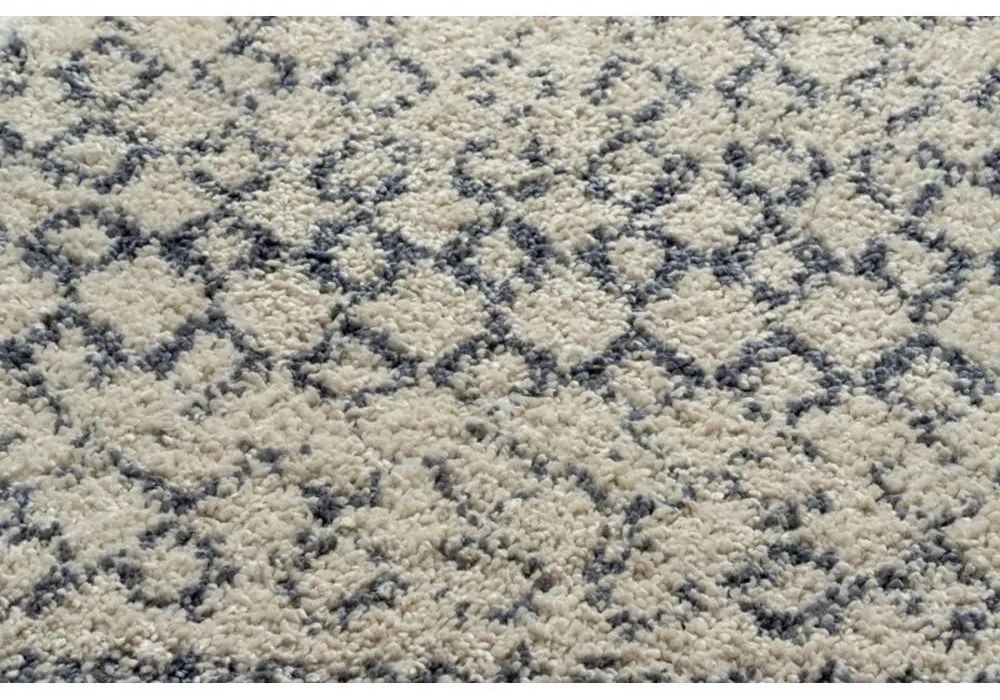Kusový koberec Shaggy Agar krémový kruh 120cm