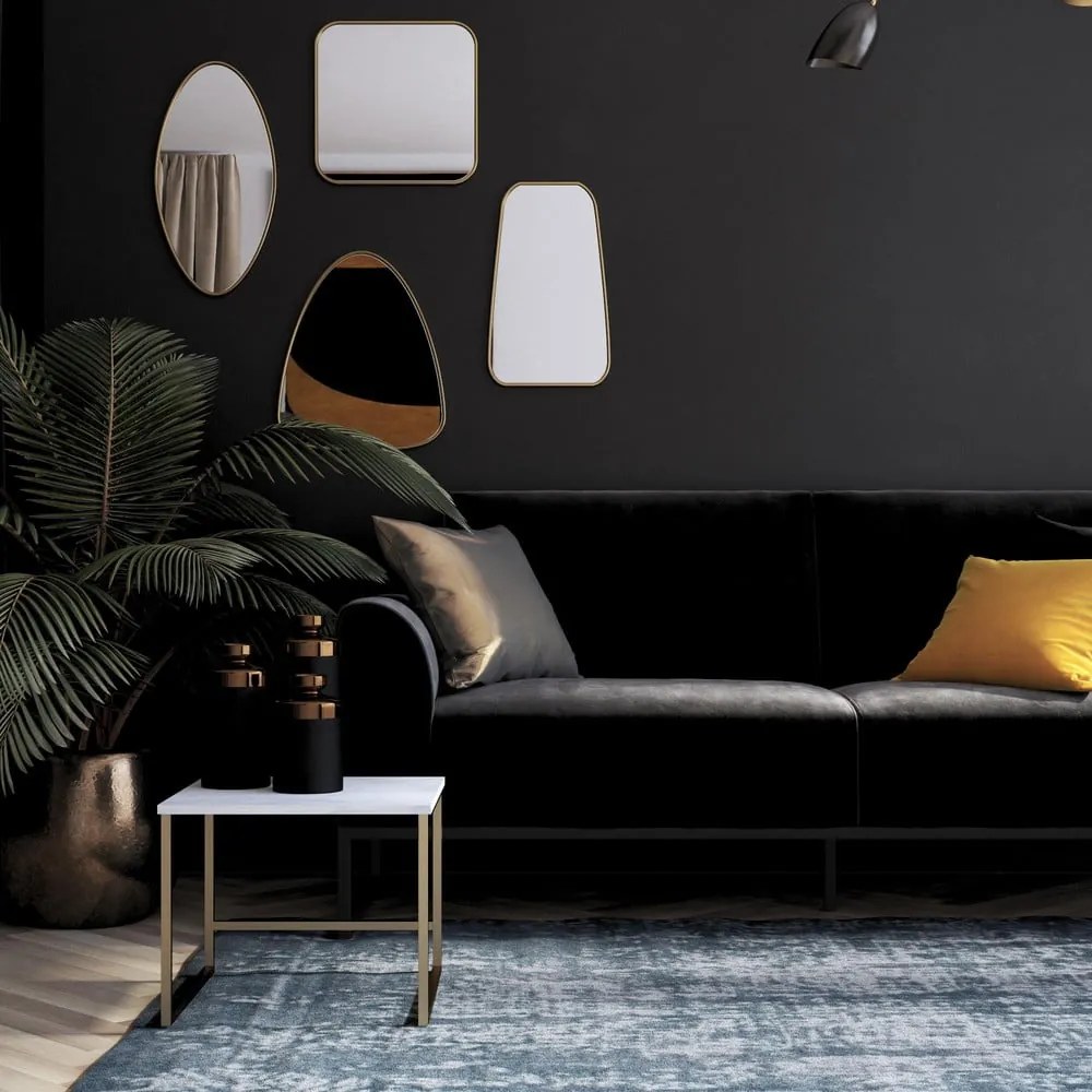 Čierna rozkladacia pohovka 217 cm Adley - CosmoLiving by Cosmopolitan