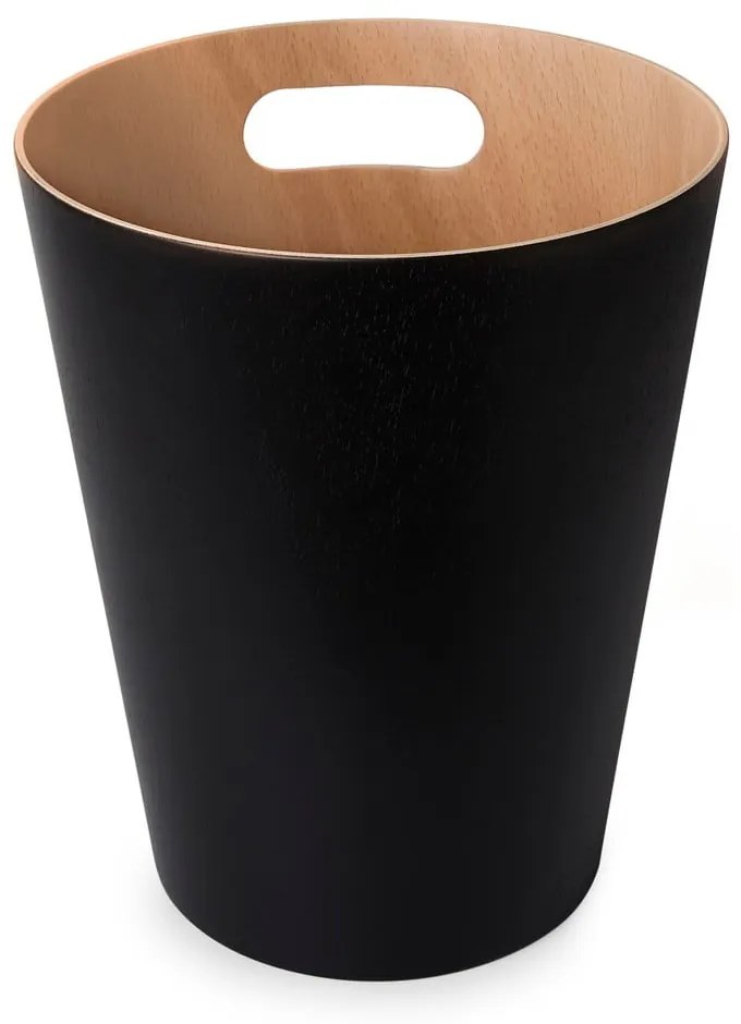 Čierny kancelársky odpadkový kôš 7,5 l Woodrow – Umbra