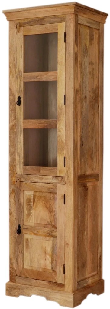 furniture-nabytek.cz - Drevená vitrína z masívu mango 60x200x45