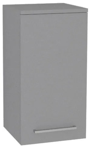 Mereo, Mereo Bino kúpeľňová skrinka horná 63 cm, ľavá, Multidecor, Šedá supermat, MER-CN695SEDA