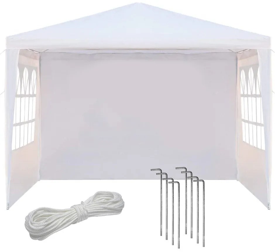 Párty stan v bielej farbe, 3 rôzne veľkosti, 3x3