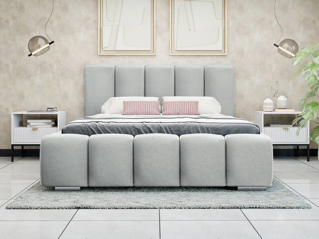 Čalúnená manželská posteľ Lisko, Rozmer postele: 140x200, Farba poťahu: Paros 01