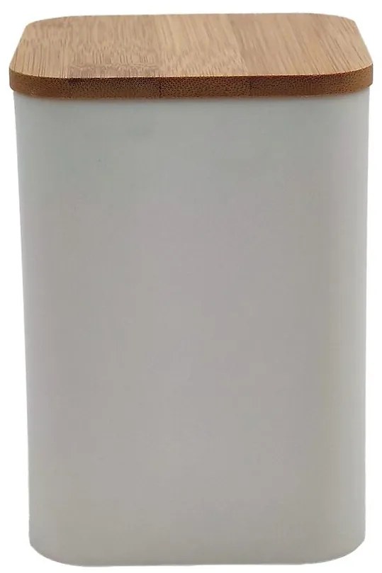 Kontajner s bambusovým vekom white FTC698 9x9x13,5h cm