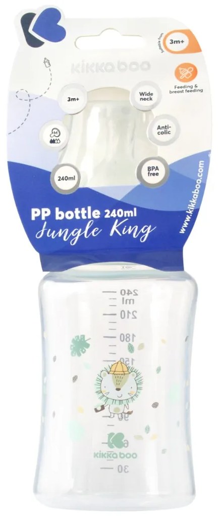 Dojčenská fľaša 240ml 3m+ Jungle King Mint