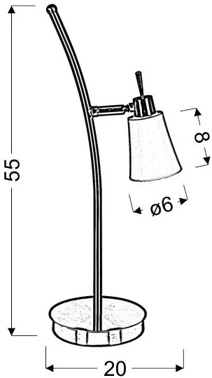 Candellux KROTON Stolná lampa 1X40W G9 Patina 33-88942