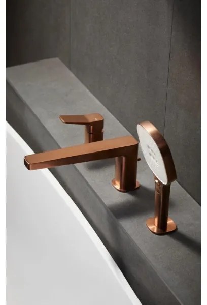 KFA Armatura 4525-210-34 - 3-otvorová vaňová batéria MALAGA ružové zlato