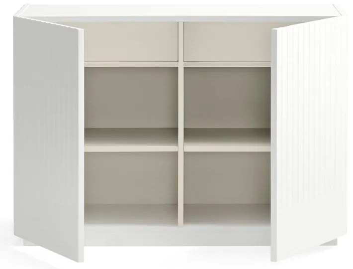 Biela nízka komoda 100x70 cm Doric – Teulat
