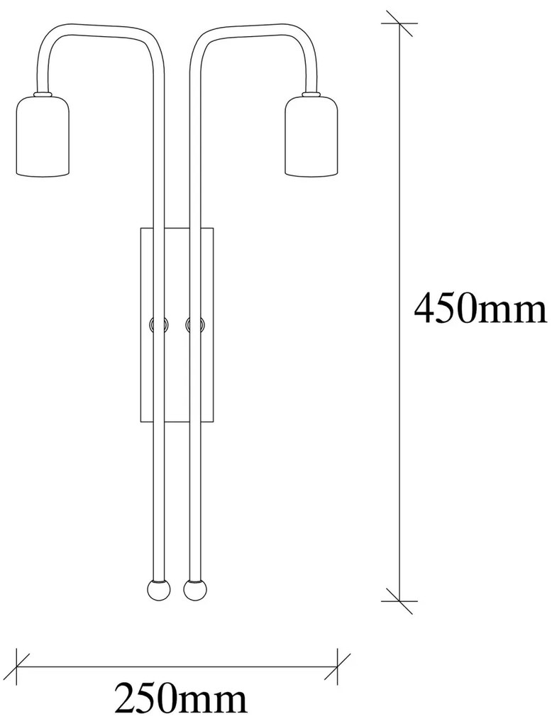 Nástenná lampa Mum zlatá