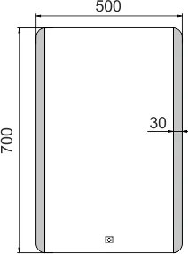 Nimco LED zrkadlo 500x700 - ZP 17001