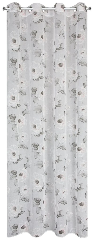 ZÁCLONA NA KRÚŽKOCH BESSY 140X250 CM VZOROVANÁ