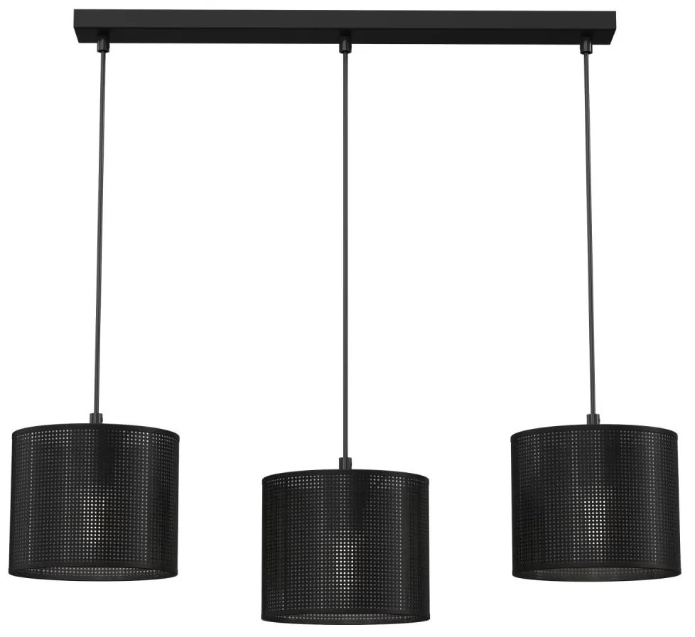 Luster na lanku LOFT SHADE 3xE27/60W/230V čierna