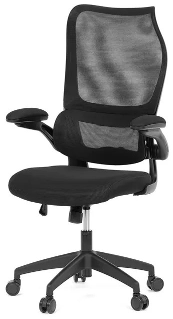 Autronic BONTEC Kancelárska stolička, hojdací mechanizmus, čierna sieťovina, KA-C808 BK Farba: Šedá