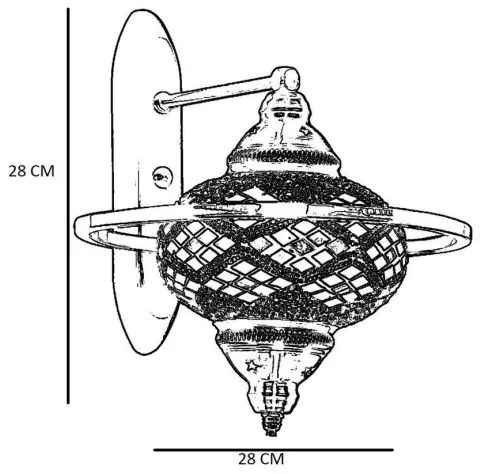 Nástenné svietidlo YENI 1xE27/40W/230V bronzové